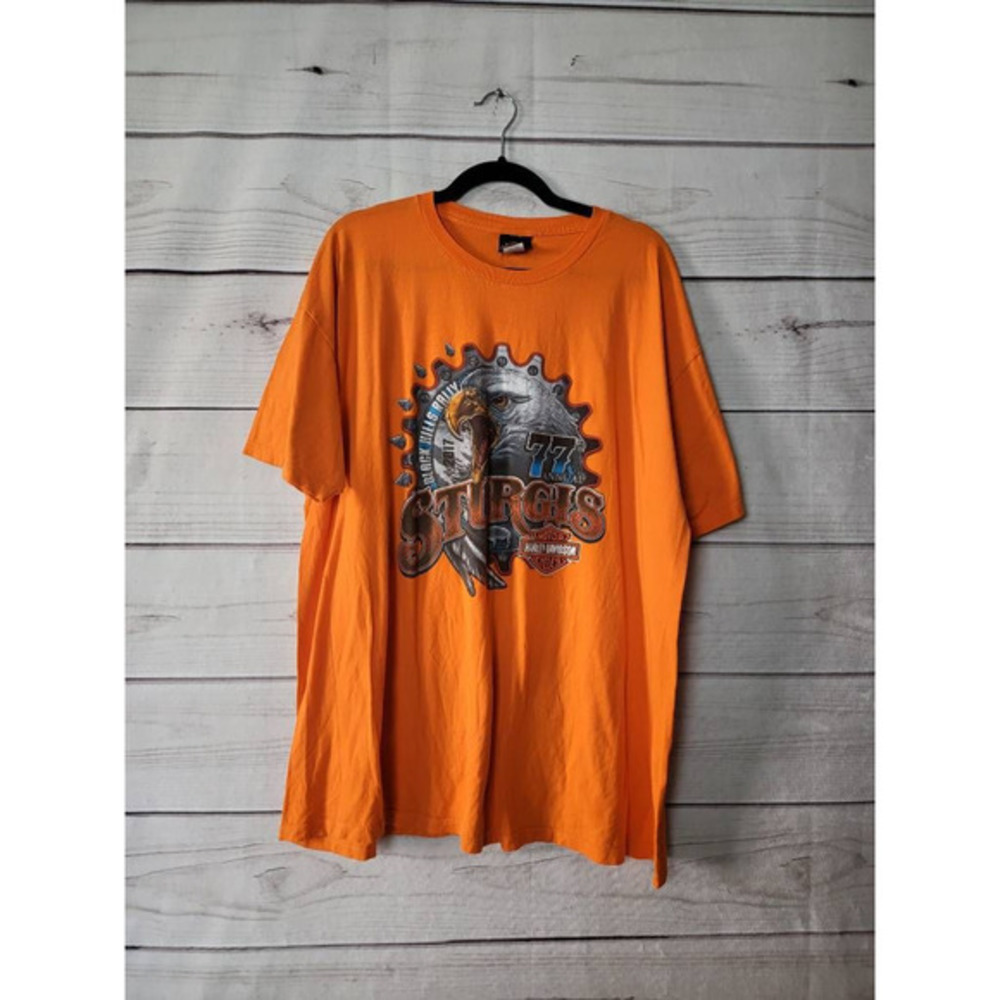 Harley-Davidson Mens 2017 77th Annual Strurgis Black Hills Rally S.D. Orange 3XL